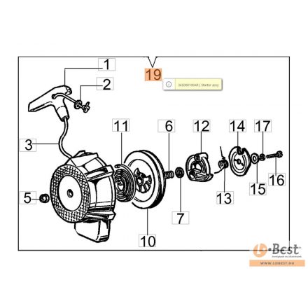 Indító komplett AM 150, AM 180, AM 190, MB 80, MB 800