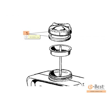 Vegyszertartály fedél + tömítés AM 150, AM 180, AM 190, MB 80, MB 800