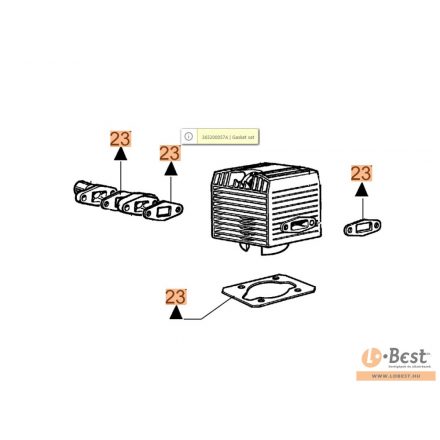 Tömítéskészlet motor AM 180, AM 190, MB 80, MB 800