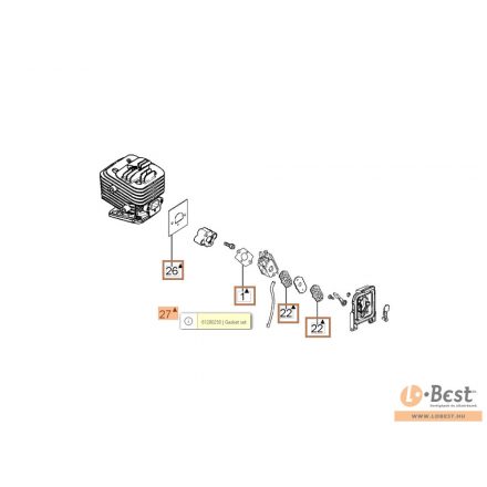 Tömítés készlet BC 270, BC 280, BC 300, BC 320, PPX 270, PPX 271 - 61282025