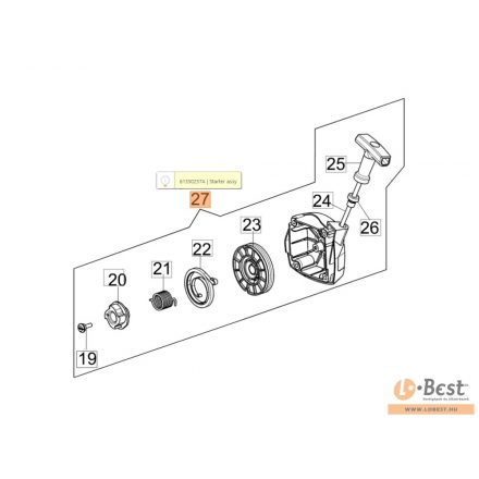 Indító komplett BC 430 TL <= 61352005, => 61350238BR