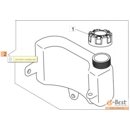 Üzemanyag tank K 500- 600-650 Emak motorhoz,  oldalsó csöves, ÚJ