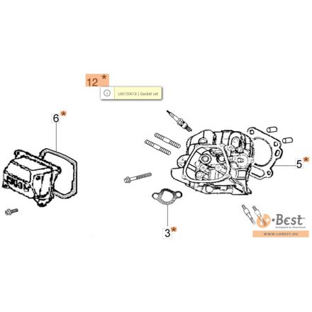 Tömítés készlet K 700-800 motor,MH 150 RK-RKS,MH 170 RKS,MH 180 RK-RKS