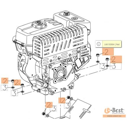 Anya motor felfogató K 800 HC-HT motor, MH 175-197 RK-RKS, MH 198 RKS