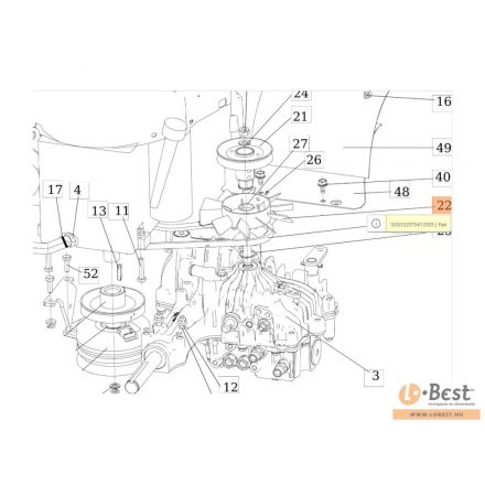 Ventilátor hajtómű ventilátor Apache 92 4x4