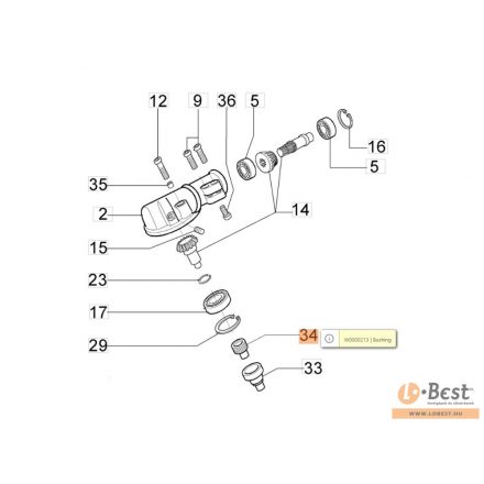 Betétgyűrű BC 240-241 D, BC 300D, EP 120, PP 250-270, PPX 250-270 ágvágó